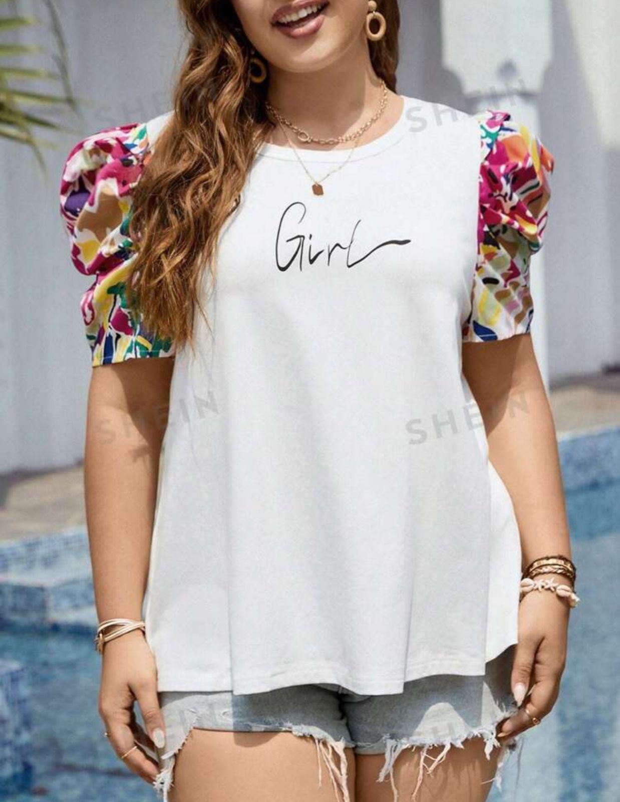 Imagen de BLUSA CON MANGAS DE ESTAMPADO FLORAL 